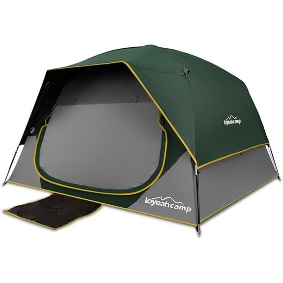4-Person Blackout Camping Tent with Rainfly (Large)