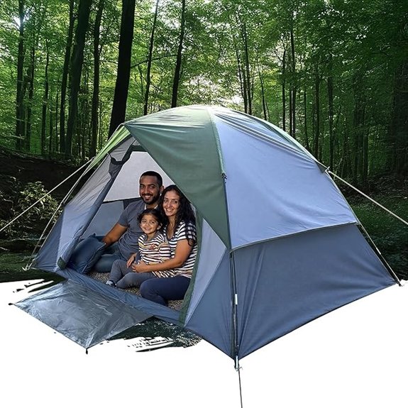 XL 4-Person Dome Camping Tent with Rain Fly