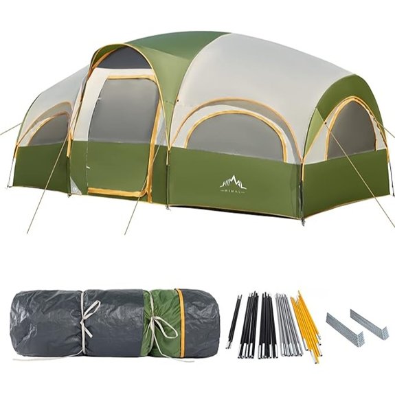8-Person Waterproof Camping Tent with Rainfly
